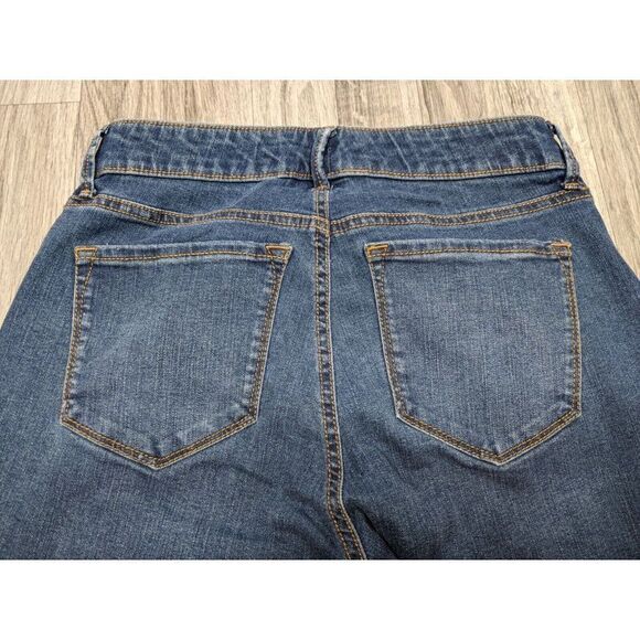 (3/$35) Gloria Vanderbilt Pockets Skimmer Slimming Denim Blue Jeans Capris - Picture 3 of 11